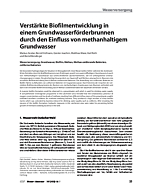 Verstärkte Biofilmentwicklung in einem Grundwasserförderbrunnen durch den Einfluss von methanhaltigem Grundwasser