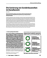 Die Sanierung von Sonderbauwerken im Kanalbereich