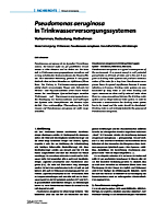 Pseudomonas aeruginosa in Trinkwasserversorgungssystemen