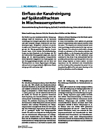 Einfluss der Kanalreinigung auf Spülstoßfrachten in Mischwassersystemen