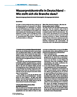 Wasserpreiskontrolle in Deutschland - Wie stellt sich die Branche dazu?