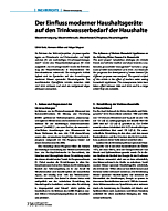 Der Einfluss moderner Haushaltsgeräte auf den Trinkwasserbedarf der Haushalte