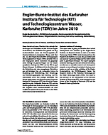Engler-Bunte-Institut des Karlsruher Instituts für Technologie (KIT) und Technologiezentrum Wasser, Karlsruhe (TZW) im Jahre 2010