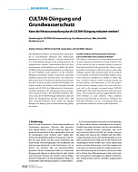 CULTAN-Düngung und ­Grundwasserschutz