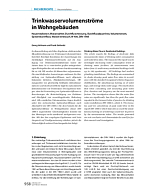 Trinkwasservolumenströme in Wohngebäuden