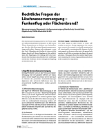 Rechtliche Fragen der Löschwasserversorgung - Funkenflug oder Flächenbrand?