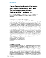 Engler-Bunte-Institut des Karlsruher Instituts für Technologie (KIT) und ­Technologiezentrum Wasser, ­Karlsruhe (TZW) im Jahre 2011
