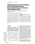 Nickelfreisetzung in das Grundwasser und dessen Bindung bei der ­Wasser­aufbereitung zu Trinkwasser (Nettetal/Niederrhein)