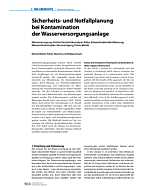 Sicherheits- und Notfallplanung bei Kontamination der ­Wasserversorgungsanlage