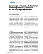 Bewertungsverfahren zur flächenhaften Ermittlung von Risikopotenzialen aus der Nutzung von Erdwärme