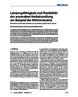 Leistungsfähigkeit und Flexibilität der anaeroben Vorbehandlung am Beispiel der Milchindustrie