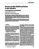 Einsatz aerober Biofilmverfahren in der Industrie