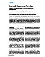 Domestic Wastewater Recycling