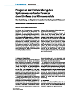Prognose zur Entwicklung des Spitzenwasserbedarfs unter dem Einfluss des Klimawandels