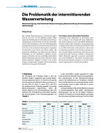 Die Problematik der intermittierenden Wasserverteilung