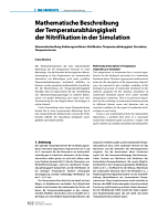 Mathematische Beschreibung der Temperaturabhängigkeit der Nitrifikation in der Simulation