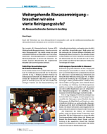 Weitergehende Abwasserreinigung - brauchen wir eine vierte Reinigungsstufe?