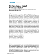 Mathematisches Modell Trinkwasserbedarf