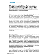 Wasserwirtschaftliche Auswirkungen der Kanalsanierung im Emschergebiet