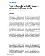 Verbraucherverhalten bei Trinkwasserentnahmen in Wohngebäuden