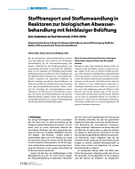 Stofftransport und Stoffumwandlung in Reaktoren zur biologischen Abwasserbehandlung mit feinblasiger Belüftung