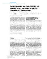 Konkurrierende Nutzungsansprüche von Land- und Wasserwirtschaft im Zeichen des Klimawandels