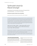 Tarifmodell-check für Wasserversorger