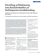 Entwicklung und Realisierung eines Bandschwebeofens zur Hochtemperaturwärmebehandlung