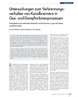 Untersuchungen zum Verbrennungsverhalten von Kanalbrennern in Gas- und Dampfturbinenprozessen