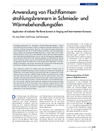 Anwendung von Flachflammenstrahlungsbrennern in Schmiede- und Wärmebehandlungsöfen