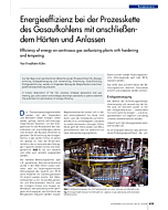 Energieeffizienz bei der Prozesskette des Gasaufkohlens mit anschließendem Härten und Anlassen