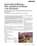 Kontinuierliche Entfettungs-, Glüh- und Beizlinien für Bänder in der NE-Industrie