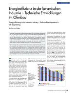 Energieeffizienz in der keramischen Industrie - Technische Entwicklungen im Ofenbau