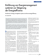 Einführung von Energiemanagementsystemen zur Steigerung der Energieeffizienz