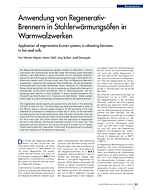 Anwendung von Regenerativ-Brennern in Stahlerwärmungsöfen in Warmwalzwerken