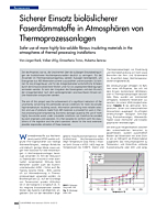 Sicherer Einsatz biolöslicherer Faserdämmstoffe in Atmosphären von Thermoprozessanlagen