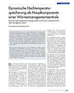 Dynamische Hochtemperaturspeicherung als Hauptkomponente einer Wärmemanagementzentrale