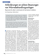 Anforderungen an sichere Steuerungen von Wärmebehandlungsanlagen