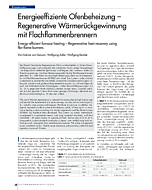 Energieeffiziente Ofenbeheizung - Regenerative Wärmerückgewinnung mit Flachflammenbrennern