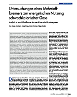 Untersuchungen eines Mehrstoffbrenners zur energetischen Nutzung schwachkalorischer Gase