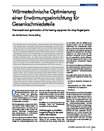 Wärmetechnische Optimierung einer Erwärmungseinrichtung für Gesenkschmiedeteile