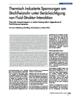 Thermisch induzierte Spannungen am Strahlheizrohr unter Berücksichtigung von Fluid-Struktur-Interaktion
