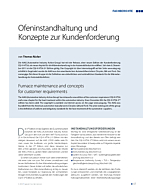 Ofeninstandhaltung und Konzepte zur Kundenforderung