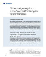 Effizienzsteigerung durch in-situ Sauerstoffmessung im Verbrennungsgas