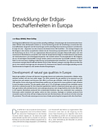 Entwicklung der Erdgasbeschaffenheiten in Europa