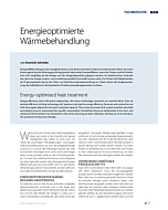 Energieoptimierte Wärmebehandlung