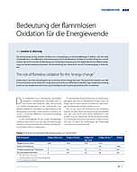 Bedeutung der flammlosen Oxidation für die Energiewende