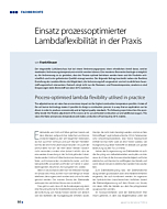 Einsatz prozessoptimierter Lambdaflexibilität in der Praxis