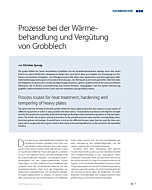 Prozesse bei der Wärmebehandlung und Vergütung von Grobblech