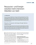 Ressourcen- und Energiereduktion beim intensiven Abkühlen von Stahl
